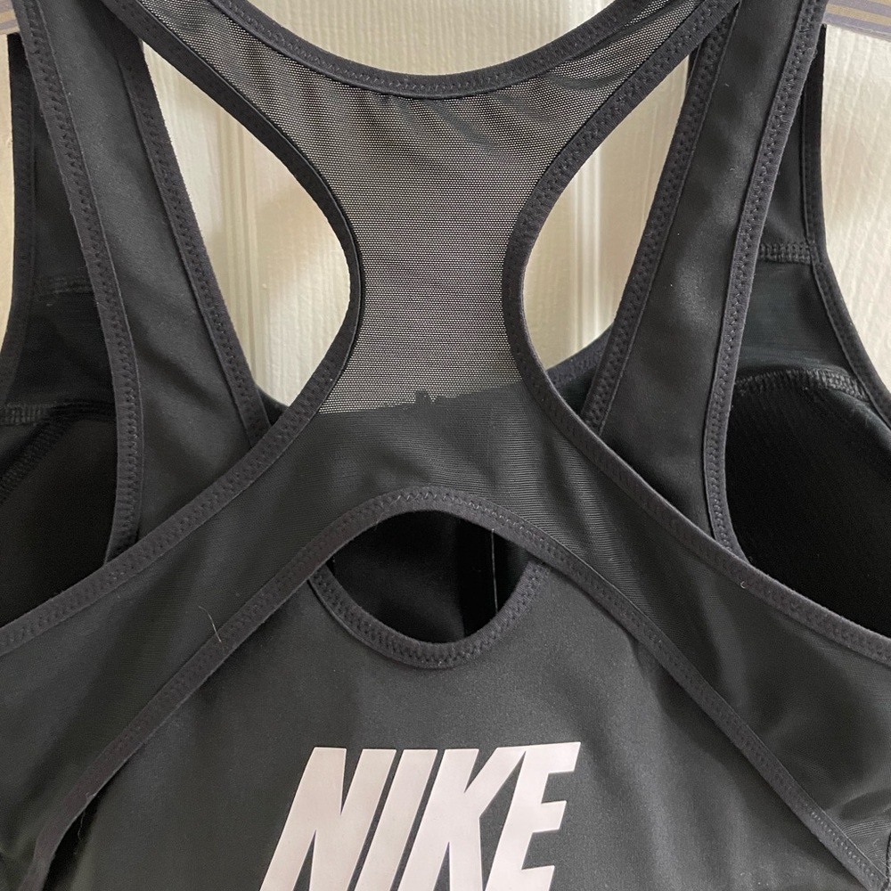 Nike Black Racerback padded Sports Bra, Medium - Picture 8 of 14